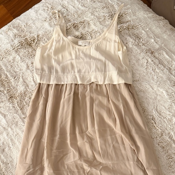 Aritzia Wilfred Silk Maxi Dress in White and Taupe Gray - Picture 4 of 4